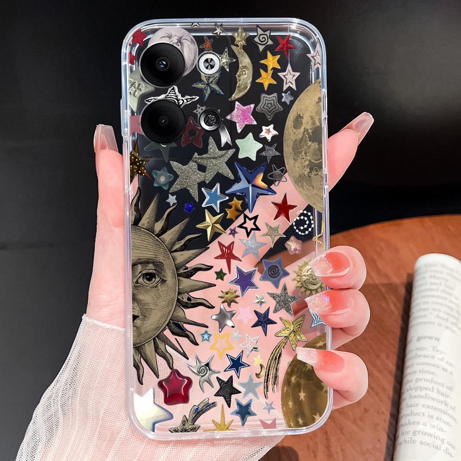 Чехол для телефона Oppo Reno 9 Pro Plus 5G Милый Мультяшный Мягкий ТПУ Прозрачный Силикон Легкая Задняя Крышка Для Oppo Reno9 Funda