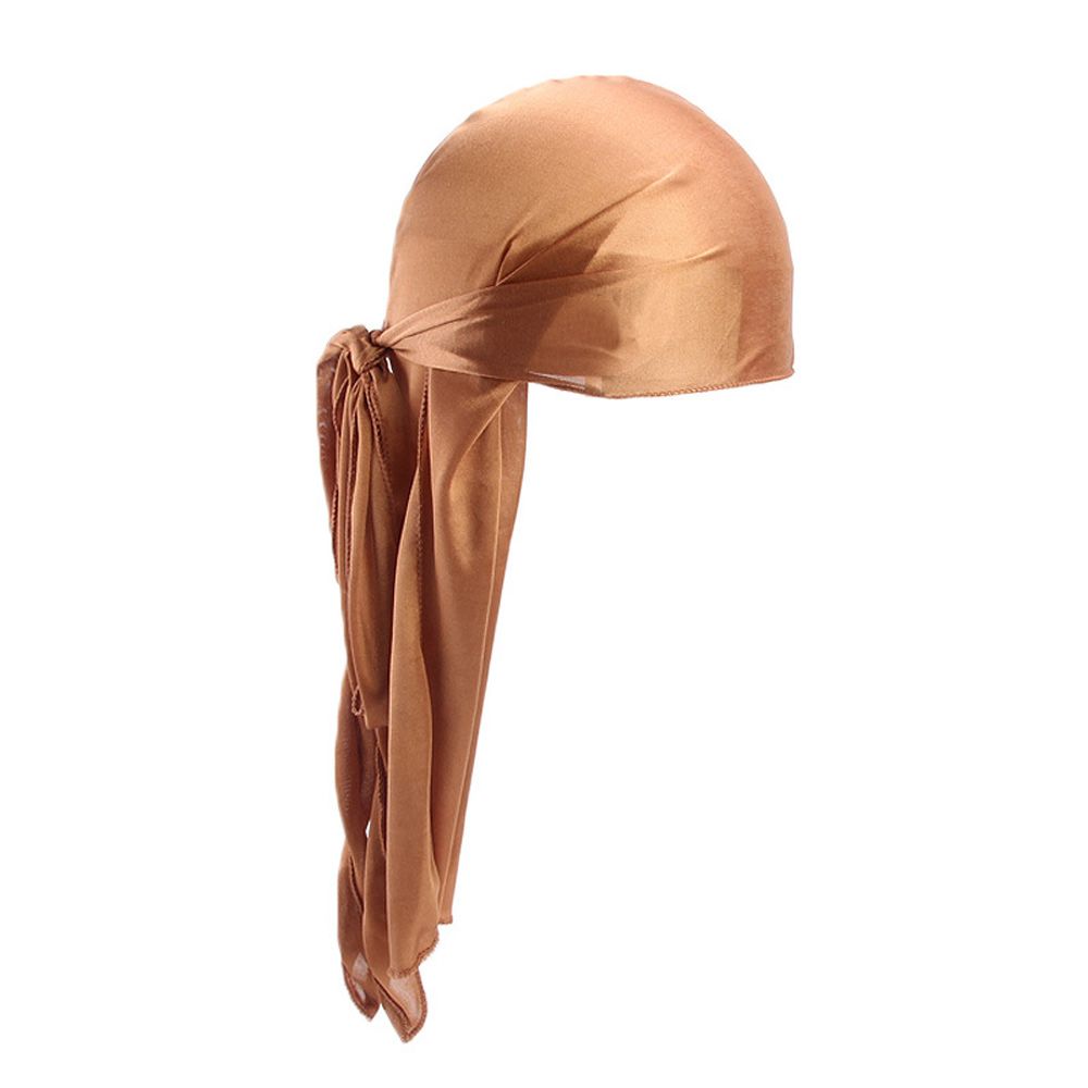 Men Women Elastic Cancer Head Scarf Pre-Tied Headwrap Turban Hijab Bandana Pirate Hat Silk Durag
