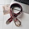 Женский винтажный ремень из ПУ-кожи с пряжкой-булавкой из сплава для повседневной носки и офиса