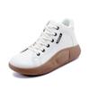 Fashion New Thick-soled High-top Casual Sports Women's Shoes Flat-bottomed Running Leather Sneakers Female Students All-match Shoes