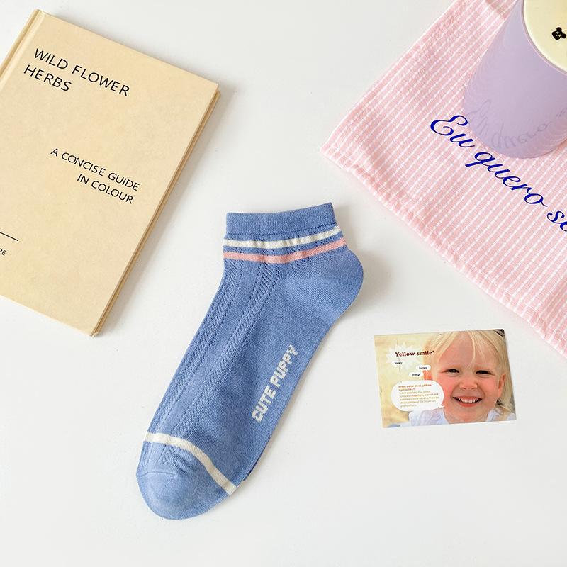 Женские короткие носки для весны и лета, ультратонкая сетка, перфорированные, дышащие и милые мультяшные короткие хлопковые носки, носки-лодочки