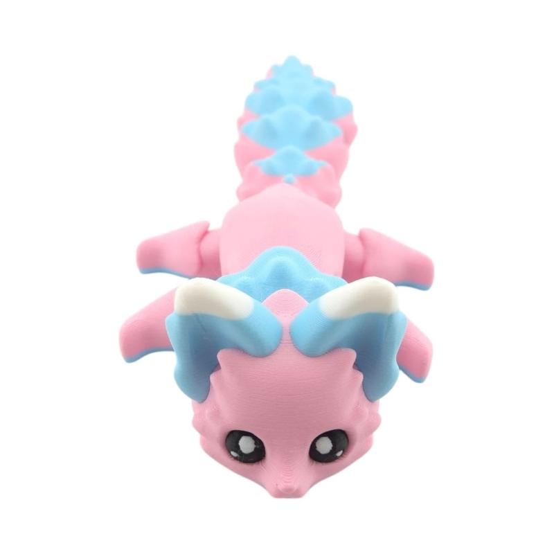 3D-печатные лисы Реалистичные лисы без шерсти Фигурки Статуэтки Настольное украшение Милая шарнирная игрушка-антистресс для любителей домашних животных