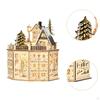 Christmas Wooden Advent Calendar with 24 Drawers Tabletop Decor Creative Decoration LED