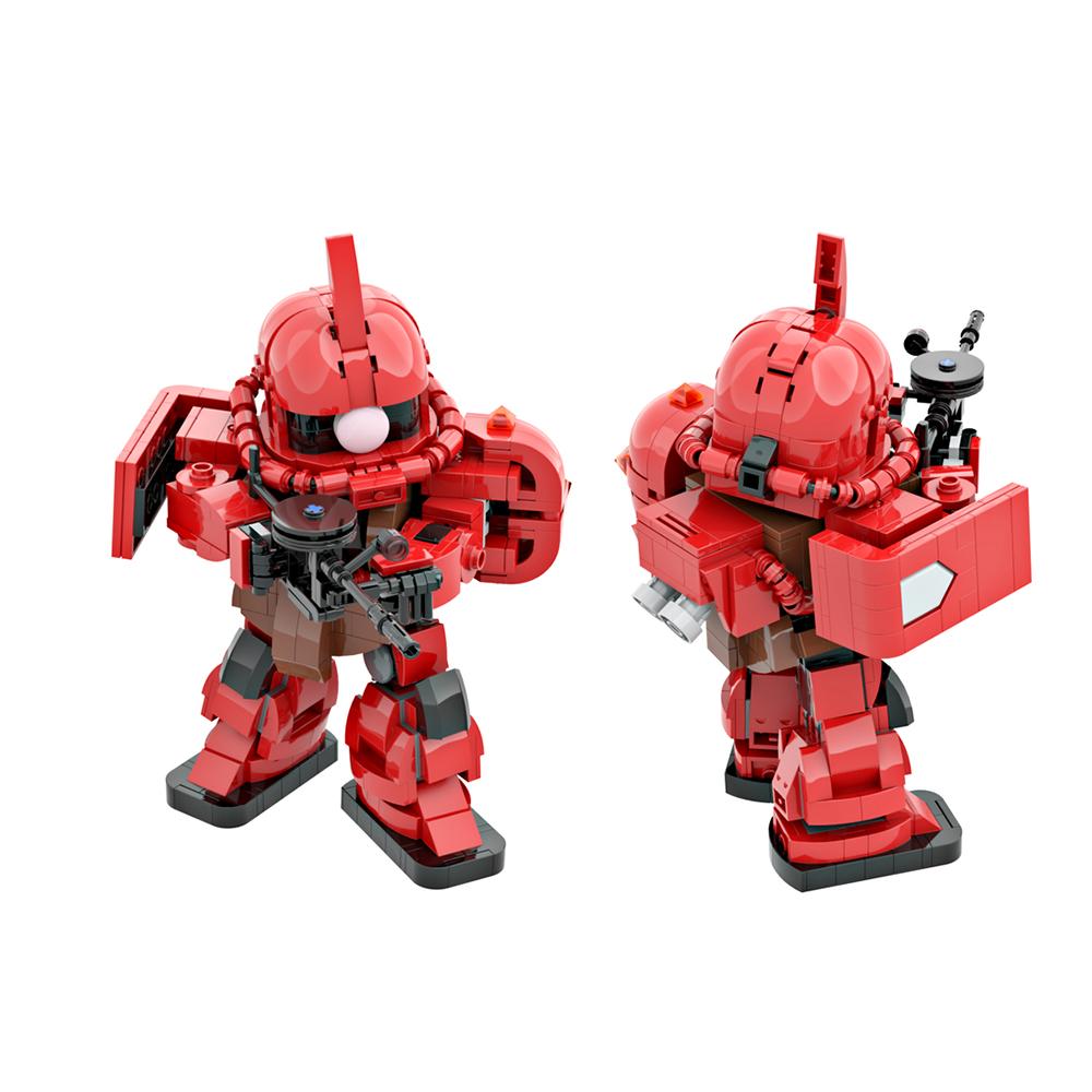 MOC ZAKU II Building Block Anime Figure Action Model Collection Educational Brick Assemble Robot Toy For Children Gift