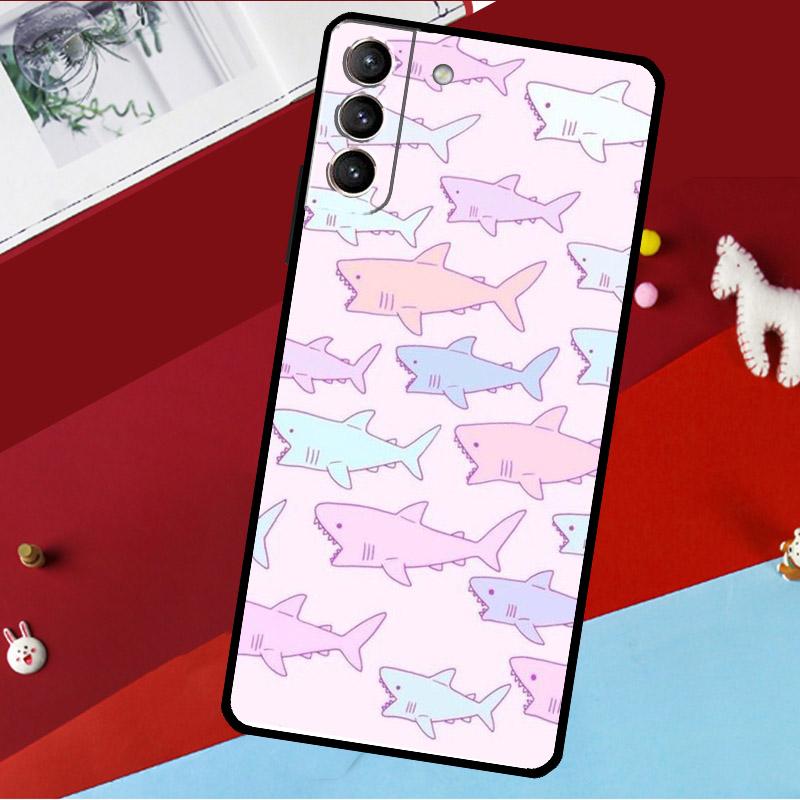 Ocean Shark Tooth Fish Funda For Samsung Galaxy S26 S25 S23 S22 S20 S24 Ultra S9 S10 Plus S21 FE S25 FE Phone Case