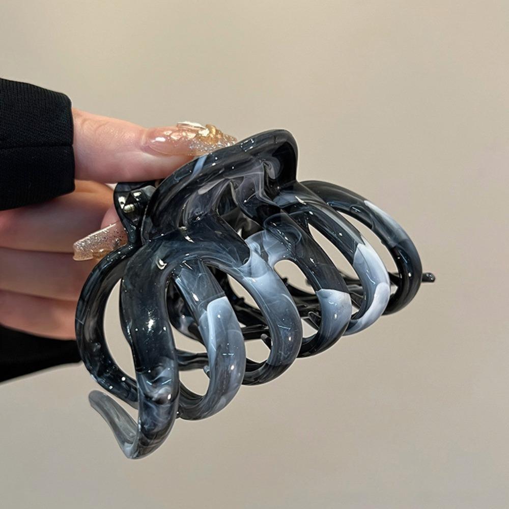 Головной убор Ацетат Волосы Краб Винтаж Тыква Акулий Коготь Изысканный Полый Геометрический Волосы Коготь Девушки