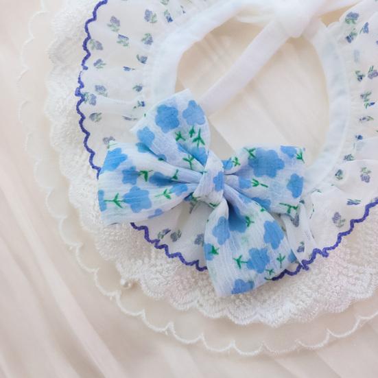 Нагрудник для домашних животных, кружевная отделка, приятна для кожи, тонкая текстура, износостойкая, не вызывает раздражения, легко носить.