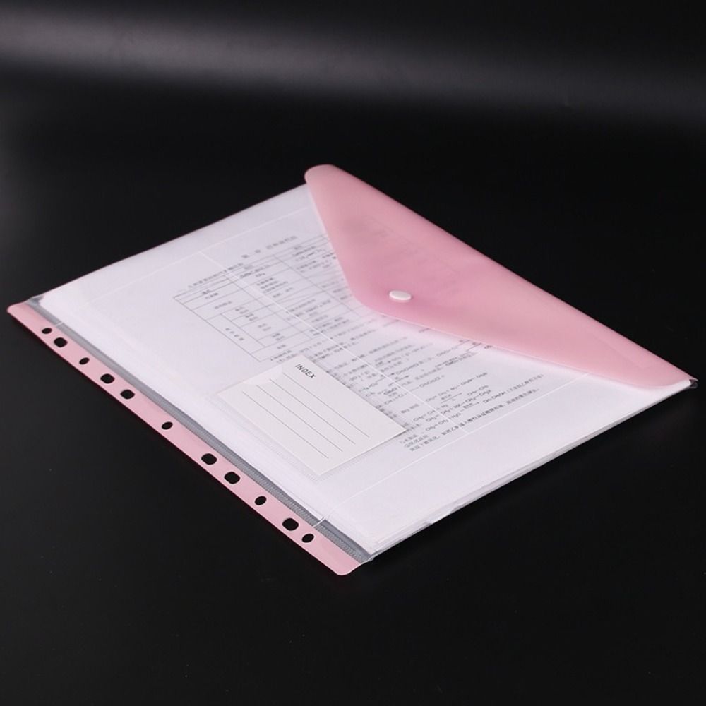 6 pcs Plastic Binder Pocket A4 Punched Pockets Simple Design Binder Folders Home Office