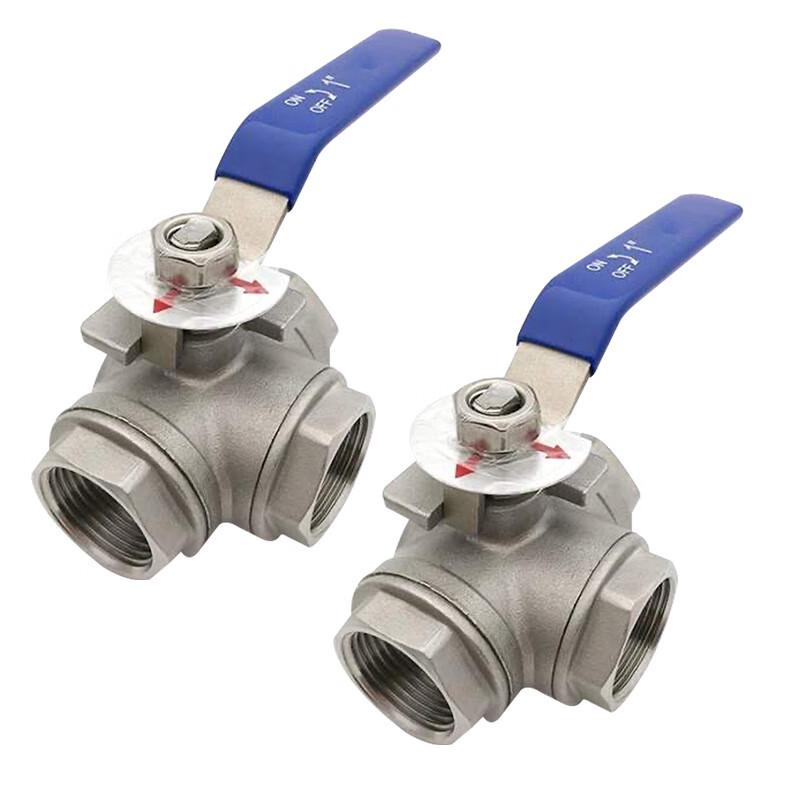 Jucheng 304 Stainless Steel Manual 3-Way Ball Valve