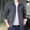Men's Thick Fleece Jacket - Double-sided Stand Collar Cardigan for Spring, Autumn, and Winter Outdoor Use.