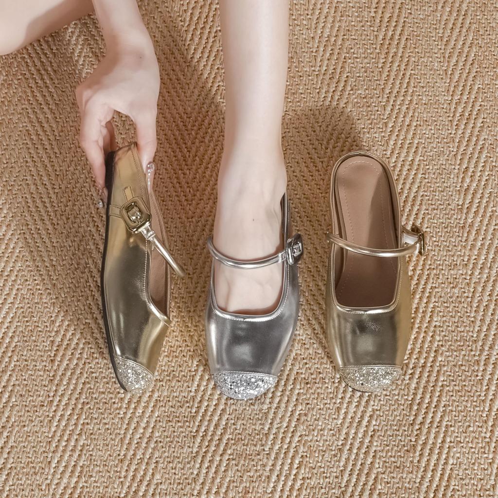 Женская обувь лето женская 2025 новая мода сумка голова полушлепки одинарная обувь женская сексуальная универсальная женская обувь мягкая подошва не устает