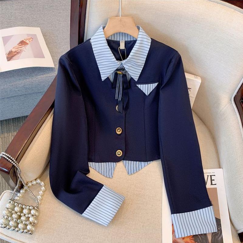 Высококлассный чайный отдел носит полный комплект женской плиссированной юбки «Весна-осень», костюм в университетском стиле, длинную юбку.