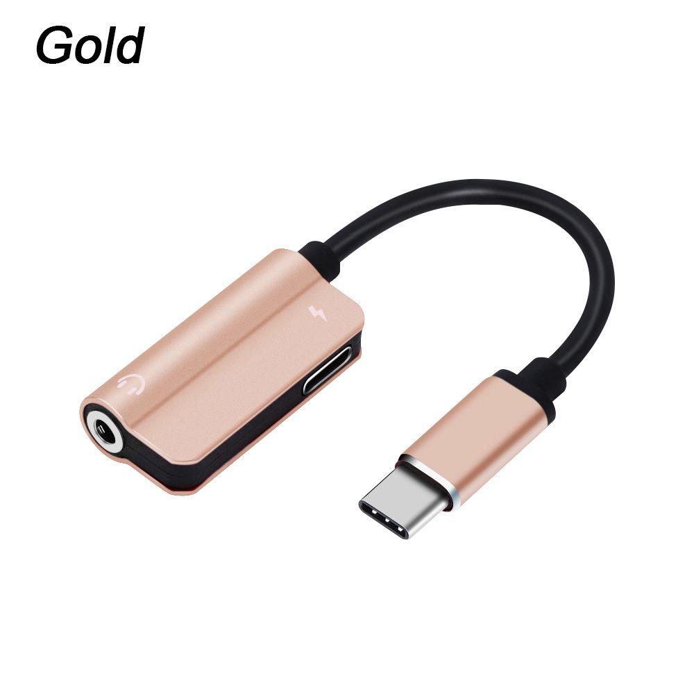 Быстрый металлический кабельный разъем 2 в 1 аудио конвертер AUX разветвитель для наушников адаптер Type-C на 3,5 мм