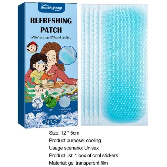 5 шт./кор. Полезная износостойкая удобная охлаждающая наклейка Refresh Patch Ice для детей