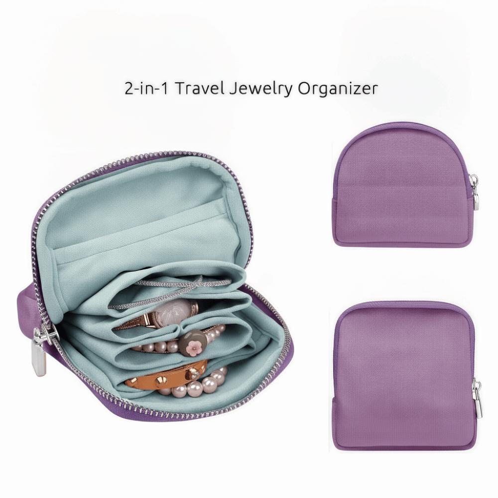 Two in One Travel Jewelry Organizer Magnetic Detachable Portable Bracelet Bag Fashion Women