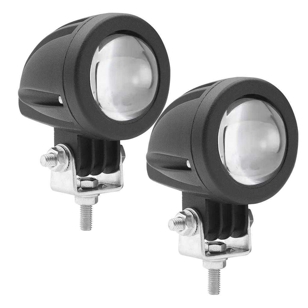 Ygmylandbb Motorcycle Fog Lamp Spotlight LED Headlight Auxiliary Light 10W 12V 24V Compatible White/Yellow 2 Color Switching 5 Modes High Brightn