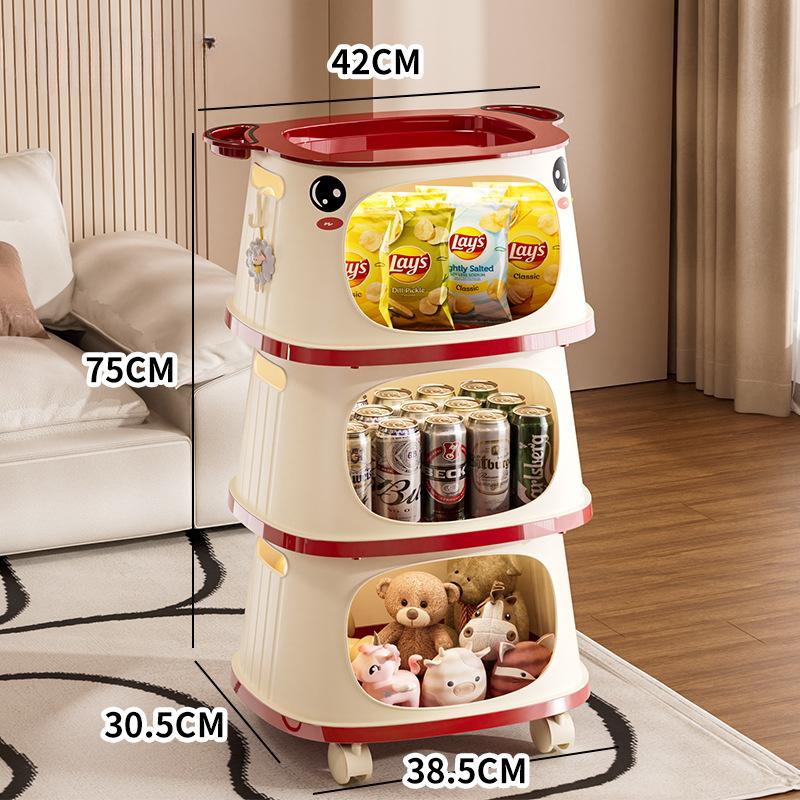 Multifunctional Mobile Storage Cart 2/3/4/5-Tier with Wheels for Kitchen Bathroom Bedroom Foldable Organizer Shelf for Home Office Space Saving