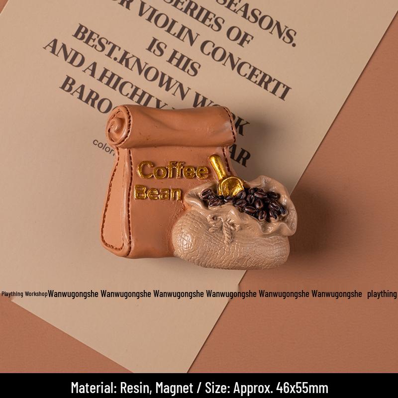 Скандинавский 3D Магнит на холодильник для игры в корейскую еду - Креативная кофейная серия