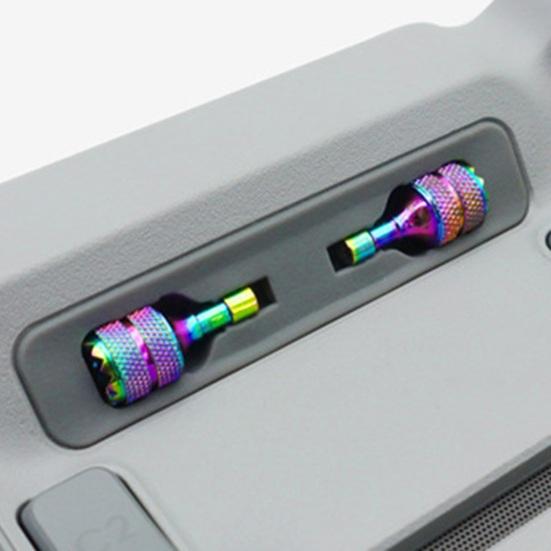 1 Pair RC Thumb Rocker Toothed Texture Non-slip Sensitive Control Compact Removable Joysticks Replacement Red/Multicolor Controller Joysticks