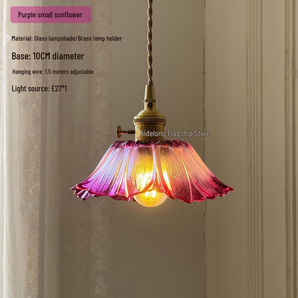 Современная скандинавская латунная подвесная лампа-подсолнух со стеклом для ресторана, гостиной, бара, прикроватной зоны, спальни