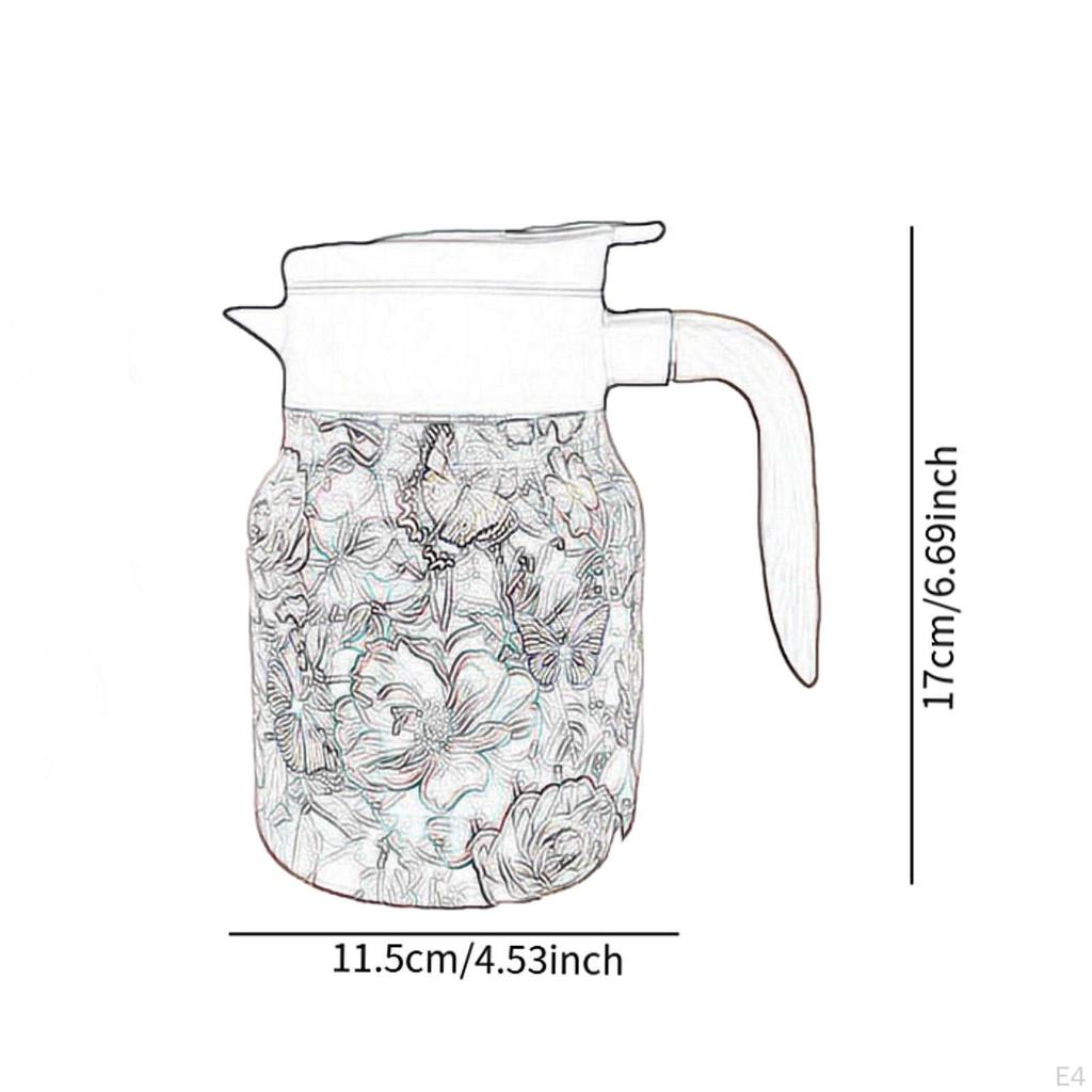 Изолированный кувшин для чая с крышкой, контейнер для воды, мероприятия на открытом воздухе