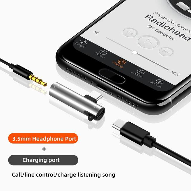 Компактный аудиоадаптер Lightning на 3,5 мм для iPhone с одновременной зарядкой и воспроизведением музыки