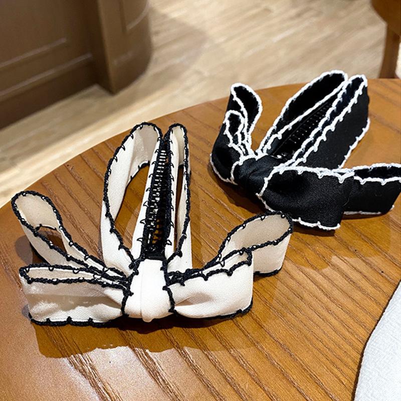 Бантик Заколка-банан для женщин девочек Сладкая высокая прическа конский хвост Фиксирующая заколка для волос Элегантная шпилька Головной убор Простые аксессуары для волос