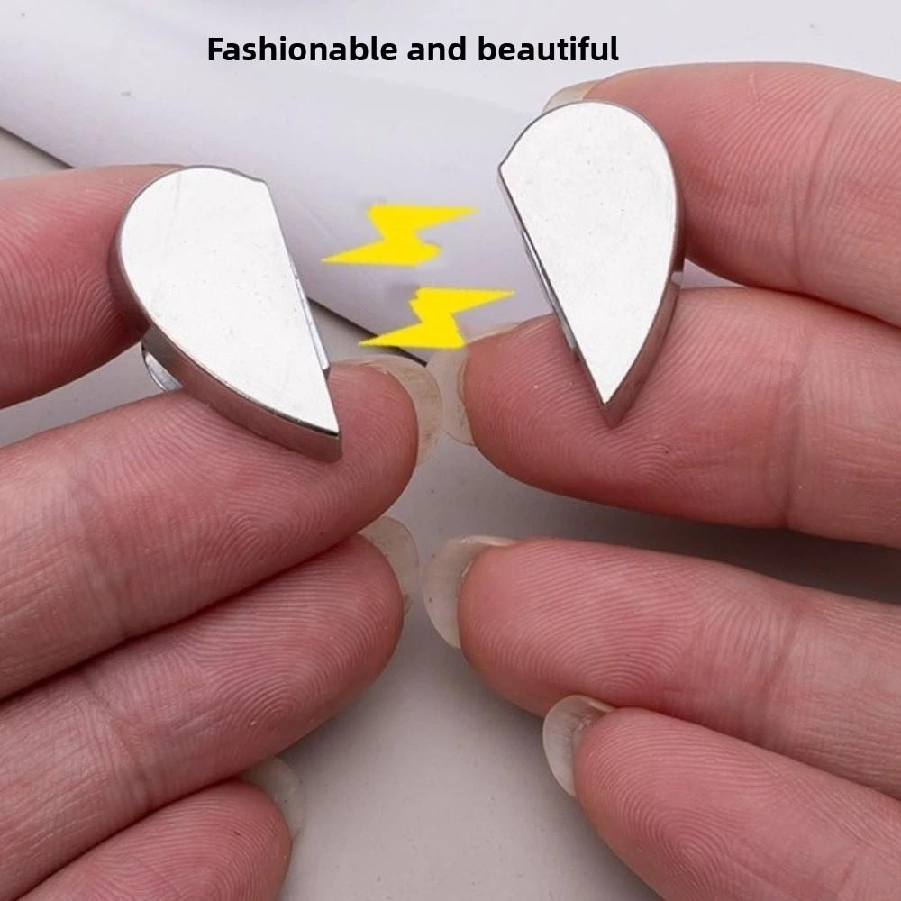 8PCS Heart-Shaped Magnetic Curtain Buckle Anti-Slip Detachable Snap Hooks Hotel Privacy Protection