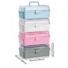 3 Layer Storage Box Craft Organizer Accessories Stackable Multifunction Caddy Portable Tackle