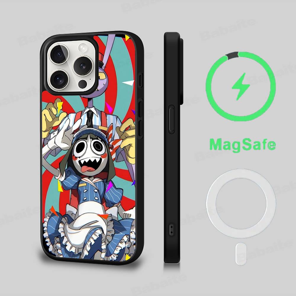Amazing Digital Circus Phone Case Magnetic Case For IPhone 16 14 13 12 11 15 Pro Max Plus For Magsafe Wireless Charge Cover