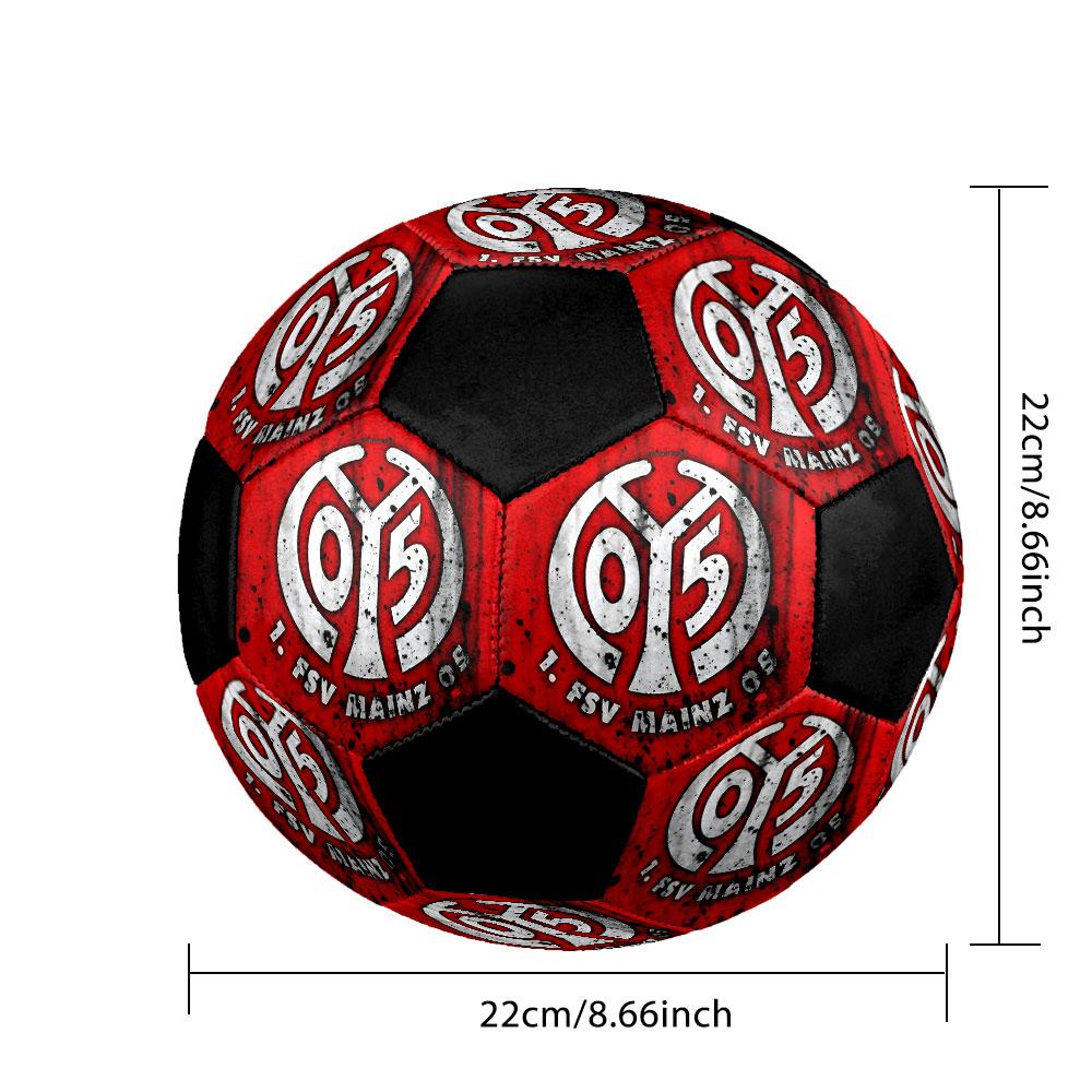 FSV Mainz Soccer Ball Size 5 Colorful Machine Stitched PVC Competition Ready Durable High-Bounce