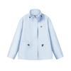 Наследие Мода Классический Ретро Спорт Повседневный Простой Универсальный Удобный Теплый Свободный Хлопковый Жакет Женские куртки Чисто-синий F11W618906FLB
