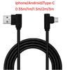 Android Lightning Type C USB-C Data Charging Cable Fast Charger for Samsung Huawei Phone