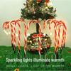 LED Solar Christmas Candy Cane & Snowflake String Lights for Lawn & Courtyard