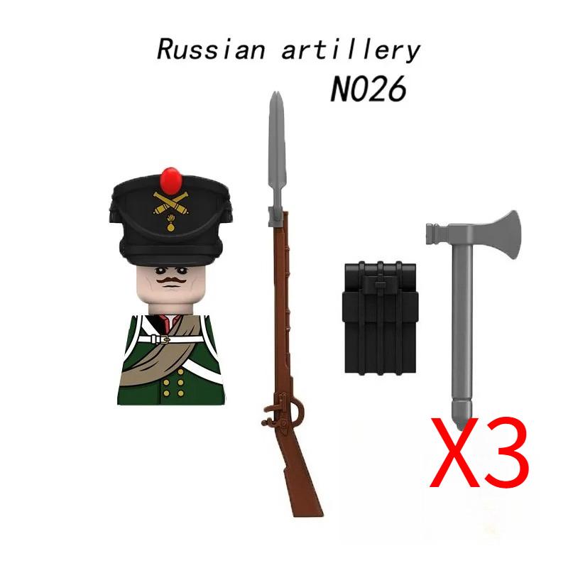 MOC Средневековый Военный Наполеоновские Войны Строительные Блоки Британская Французская Армия Пехота Кавалерия Фигурка Солдата Кирпичный Конструктор
