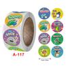500pcs/roll Cute Cartoon Reward Sticker Teacher Encouragement Student Round Labels Animals Stationery Sticker Toys