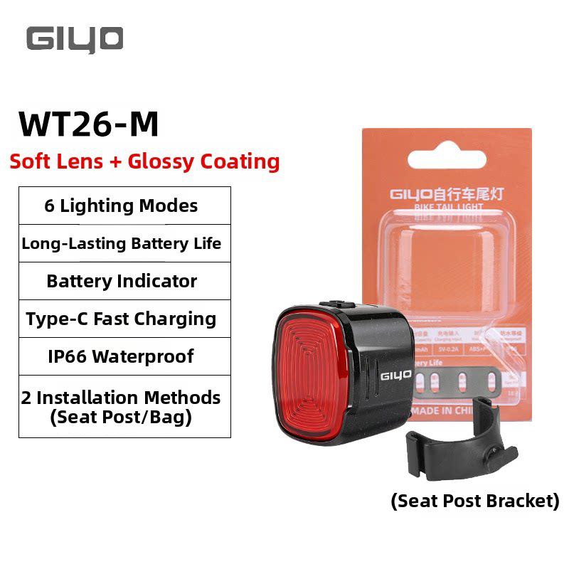 GlYO Bike Tail Light - Super Bright USB Rechargeable Waterproof Safety Flashlight for Night Cycling on Road/Mountain Bike 7