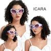 Неполяризованные большие солнцезащитные очки для женщин, модные овальные футуристические массивные солнцезащитные очки в стиле Y2k, изогнутые округлые очки