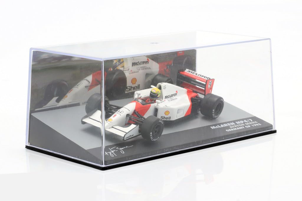 Altaya 1/43 McLaren Honda F1 MP4/7 1992 Гран-при Германии Айртон Сенна Металлическая миниатюрная модель автомобиля [Параллельный импорт]