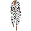 Leopard Jumpsuit Female Retro Female Short-Sleeved Button Casual Pants Loose