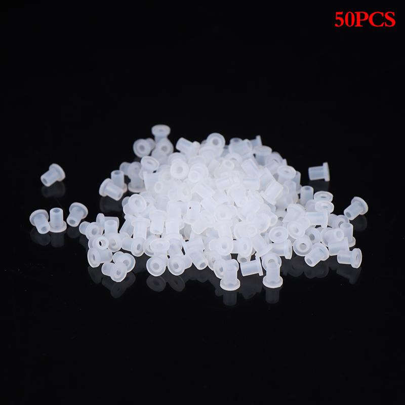 50Pcs Ciss Hollow Plug Transparent Ink Rubber Plug Empty Connector For Cartridge
