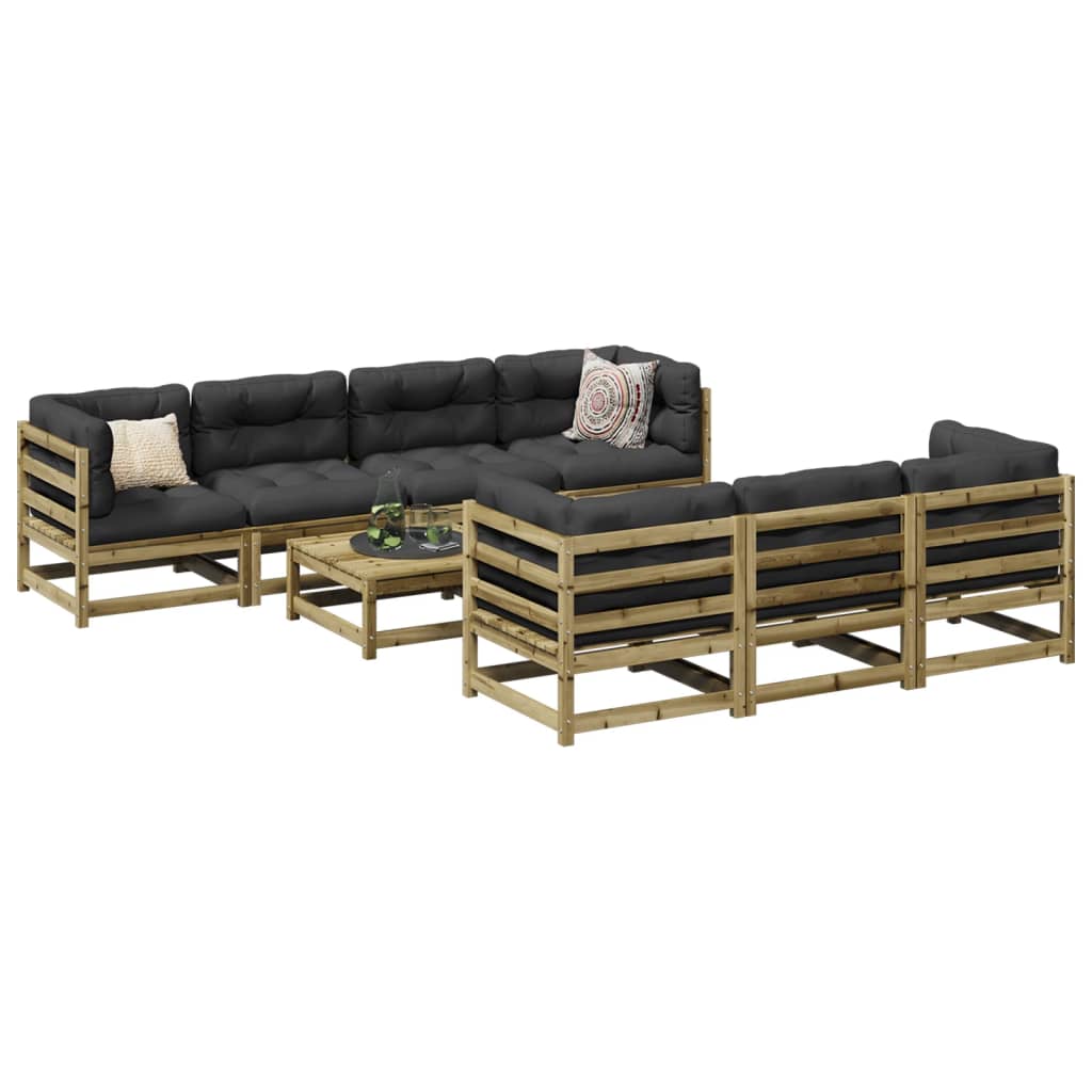 8 piece Garden Sofa Set Pressure Treated Pine Wood