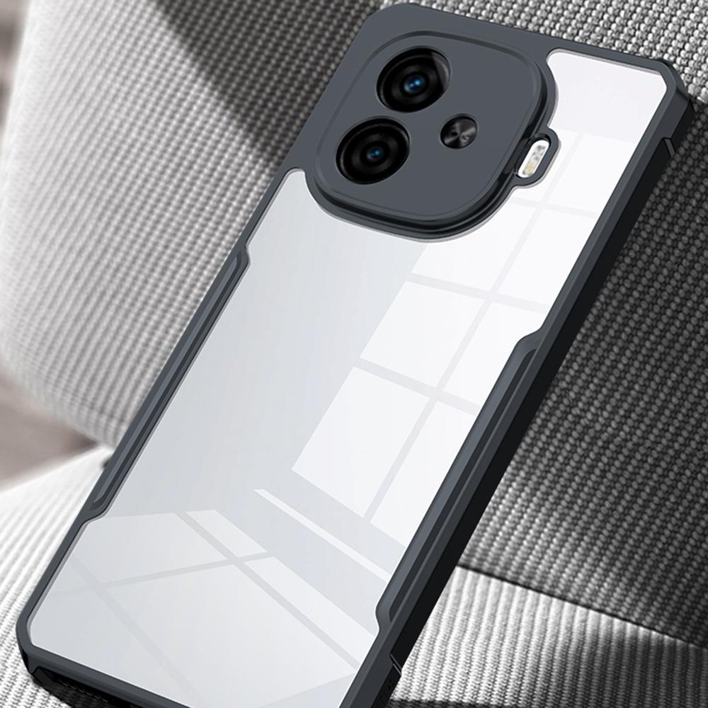 XUNDD Для vivo iQOO Z9 Turbo 5G Чехол Противоударный ТПУ+Акрил Прозрачная Задняя Крышка для Телефона