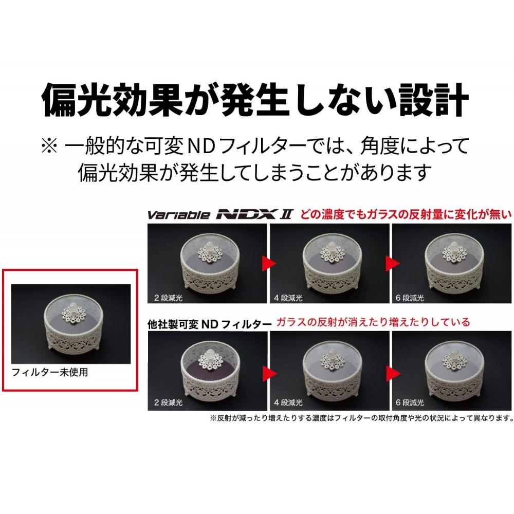 KENKO Фильтр переменной нейтральной плотности Variable NDX II 77 мм Variable ND2.5-ND450 В комплект входит съемный рычаг для регулировки интенсивности света Neutral Gray 773048