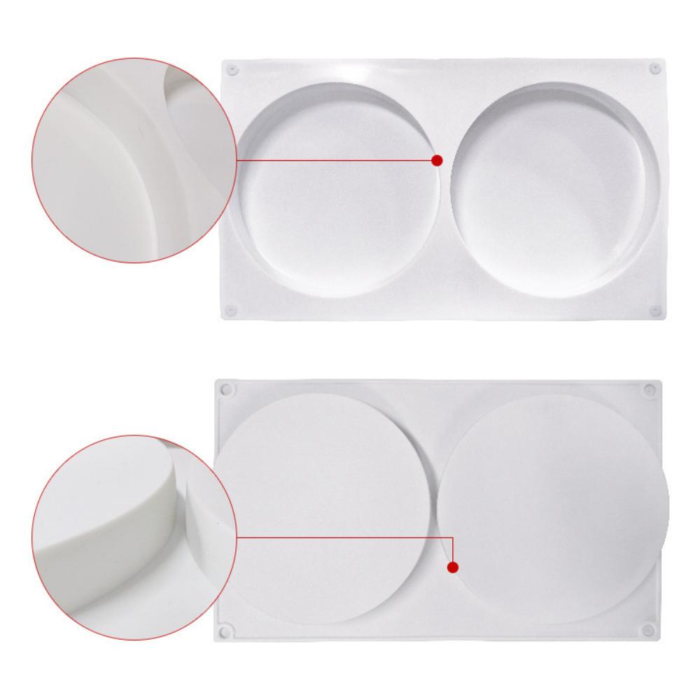 2 Large Cylindrical Disc Flat Mousse Mold Silicone 2 Cake Mold Baking Fondant