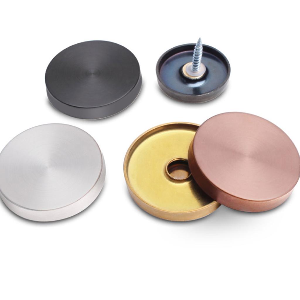 40 шт. Зеркальные винты со стальными декоративными колпачками Декоративные шляпки гвоздей Крышки для винтов для сантехники в ванной и на кухне