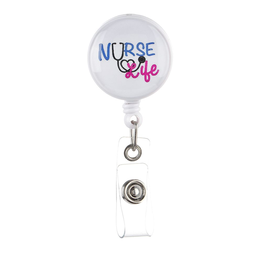 Gifts Work Name Tag Cute Nurses Swivel Clip Retractable Badge Reel Holder for Nurse ID Name