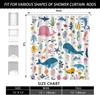 Kids Funny Ocean Shower Curtain, Cute Cartoon Watercolor Colorful Underwater Whale Boys and Girls Bathroom Decor Curtains