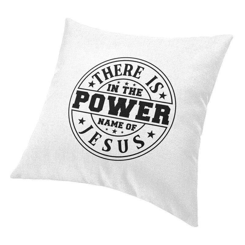 Custom Christ Jesus Power Pillow Decoration Luxury Christian Faith Chair Cushion Square Pillowcase