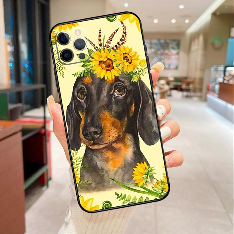 Чехол для телефона с изображением таксы для iPhone 17 Air 16 15 13 11 12 14 Pro Max mini 15 16 Plus 16e Защитная крышка